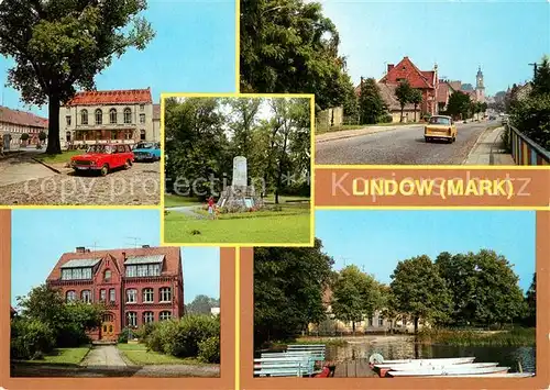 AK / Ansichtskarte Lindow_Mark Kulturhaus Oberschule August Fischer Klosterm?hle am Wutzsee Lindow Mark