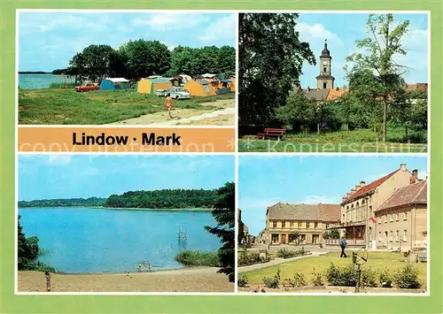 AK / Ansichtskarte Lindow_Mark Camping Gudelacksee Wutzsee Markt Lindow Mark