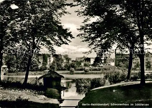 AK / Ansichtskarte Reinickendorf Schwanenhaus im Schaefersee Reinickendorf