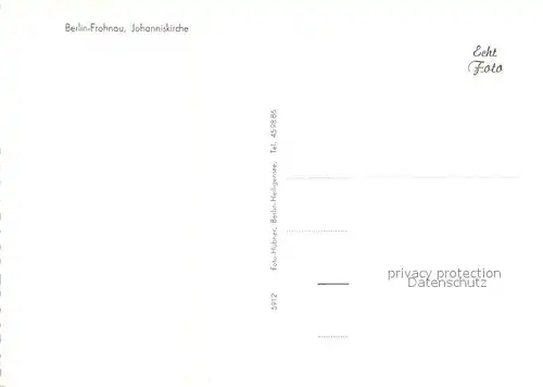 AK / Ansichtskarte Frohnau_Berlin Johanniskirche Frohnau Berlin
