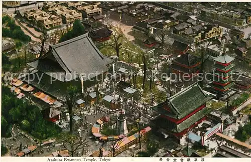 AK / Ansichtskarte Tokyo Asakusa Kwannon Tempel  Fliegeraufnahme Tokyo