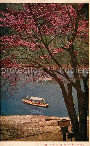 AK / Ansichtskarte Yokohama Japanische Kirschbluete Boote Yokohama