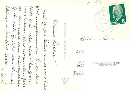 AK / Ansichtskarte Niemegk Markt Rathaus HO Gaststaette Lindenhof Kirche Grossstrasse Rathaus Panorama Niemegk