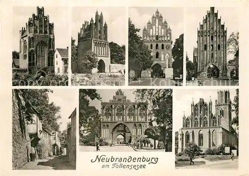 AK / Ansichtskarte Neubrandenburg Die Tore der Stadt Stadtmauer Kirche Neubrandenburg