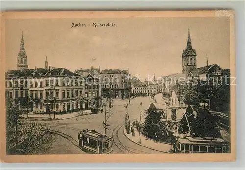 AK / Ansichtskarte Aachen Kaiserplatz Strassenbahn Aachen