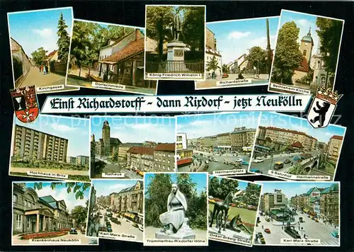 AK / Ansichtskarte Neukoelln Teilansichten Richardstorff Rirdorf jetzt Neukoelln Neukoelln