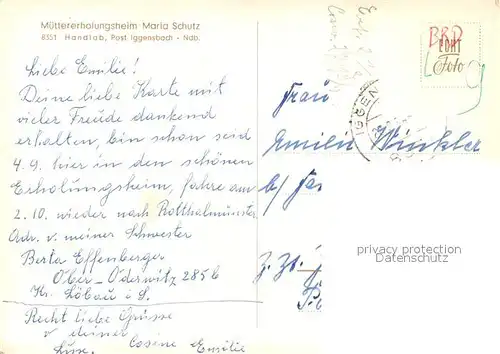 AK / Ansichtskarte Handlab M?ttererholungsheim Maria Schutz Handlab