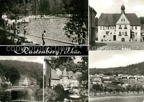 AK / Ansichtskarte Rastenberg Freibad Rathaus  Rastenberg
