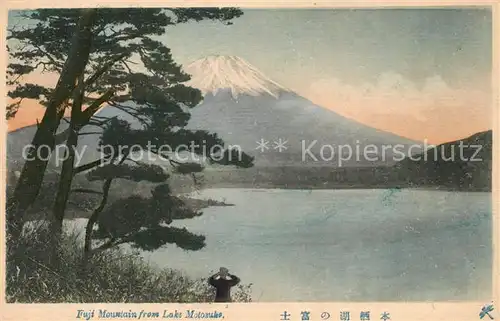 AK / Ansichtskarte Mount_Fuji Lake Motosuko Mount_Fuji