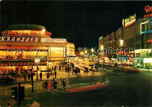 AK / Ansichtskarte Berlin Cafe Kranzler am Kurfuerstendamm Nachtaufnahme Berlin