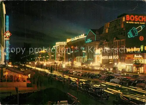 AK / Ansichtskarte Charlottenburg Kurfuerstendamm Nachtaufnahme Charlottenburg