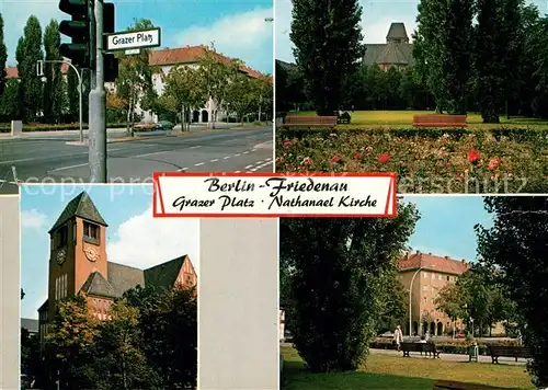 AK / Ansichtskarte Friedenau_Berlin Grazer Platz Nathanael Kirche Friedenau Berlin