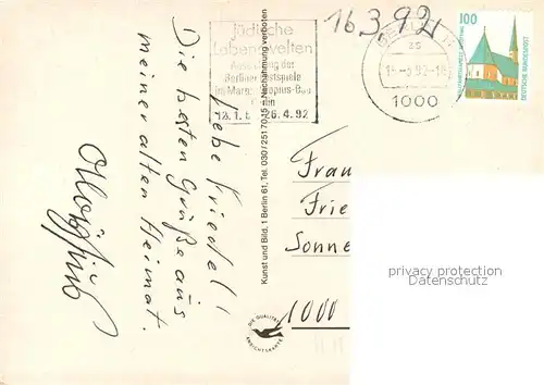 AK / Ansichtskarte Friedenau_Berlin Grazer Platz Nathanael Kirche Friedenau Berlin