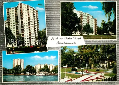 AK / Ansichtskarte Tegel Strandpromenade Hochhaeuser Minigolf Tegel