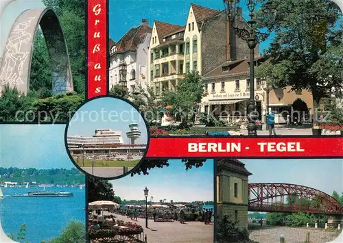 AK / Ansichtskarte Tegel Schlossplatz Borsigbogen Mobby Dick Greenwich Promenade Sechserbruecke Tegel