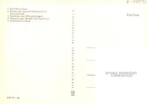 AK / Ansichtskarte Weissenfels_Saale Karl Marx Platz Wasserspiele Bruecke der DSF Denkmal des Schusterjungen Merseburger Strasse Hochhaus Freibad Weissenfels_Saale