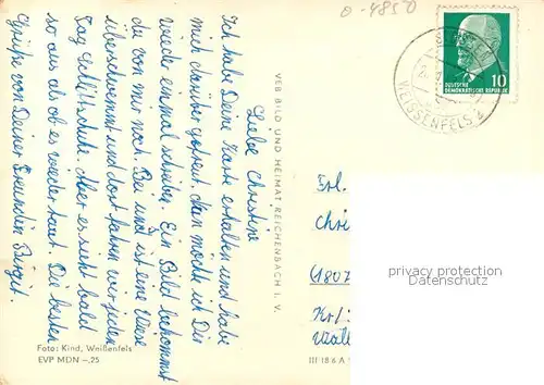 AK / Ansichtskarte Weissenfels_Saale HO Terrassencafe Leissling Weissenfels_Saale