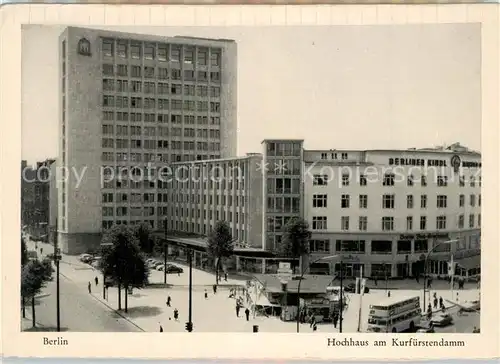 AK / Ansichtskarte Berlin Hochhaus am Kurfuerstendamm Berlin