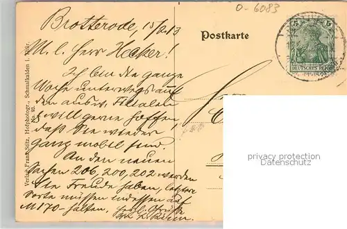 AK / Ansichtskarte Brotterode Panorama mit Blick zum Inselsberg Brotterode