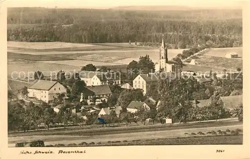 AK / Ansichtskarte Rosenthal Bielatal Ortsansicht mit Kirche Rosenthal Bielatal