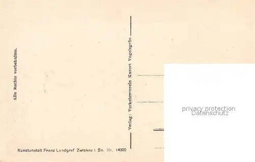 AK / Ansichtskarte Vogelsgruen Landschaftspanorama Vogelsgruen