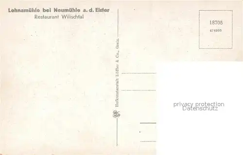 AK / Ansichtskarte Neumuehle_Elster Landschaftspanorama Lehnamuehle Neumuehle_Elster