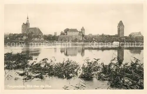 AK / Ansichtskarte Tangermuende Blick ueber die Elbe Tangermuende