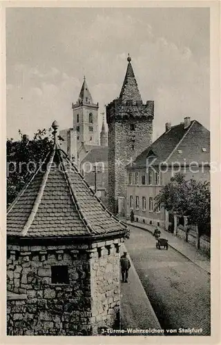 AK / Ansichtskarte Stassfurt Drei Tuerme Wahrzeichen Stassfurt