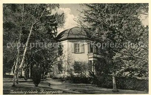AK / Ansichtskarte Naumburg_Saale Buergergarten Naumburg_Saale