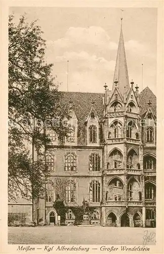 AK / Ansichtskarte Meissen_Elbe_Sachsen Koenigliche Albrechtsburg Grosser Wendelstein Meissen_Elbe_Sachsen