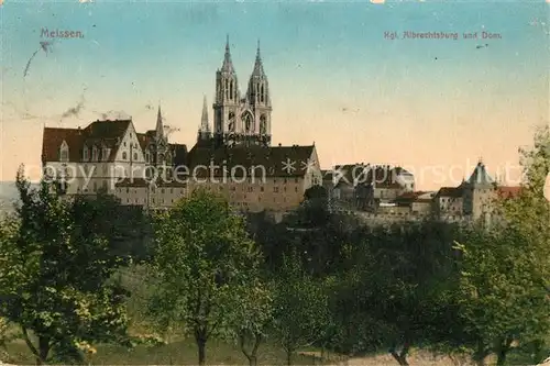 AK / Ansichtskarte Meissen_Elbe_Sachsen Kgl. Albrechtsburg und Dom Meissen_Elbe_Sachsen