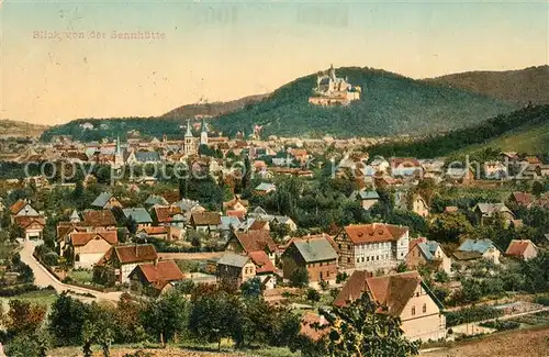 AK / Ansichtskarte Wernigerode_Harz Panorama Blick von der Sennhuette Wernigerode Harz