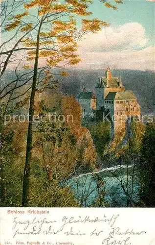 AK / Ansichtskarte Kriebstein Schloss Kuenstlerkarte Kriebstein