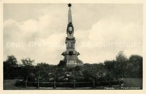 AK / Ansichtskarte Dessau Rosslau Friedrichstein Denkmal Dessau Rosslau