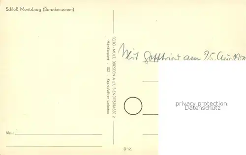 AK / Ansichtskarte Moritzburg_Sachsen Schloss Barockmuseum Moritzburg Sachsen