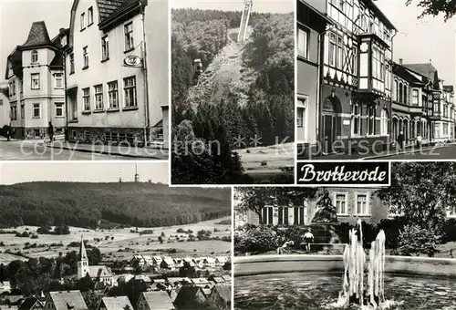 AK / Ansichtskarte Brotterode Stadt Caf? Inselsbergschanez Hotel Th?ringer Hof Inselsberg Platz der Jugend Brotterode