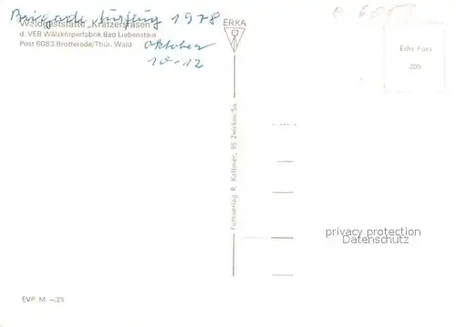 AK / Ansichtskarte Brotterode Waldgastst?tte Kr?tzersrasen Freibad Brotterode