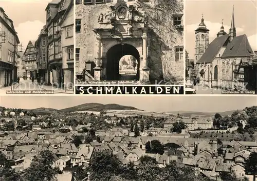 AK / Ansichtskarte Schmalkalden Salzbr?cke und Mohrengasse Schlo? Wilhelmsburg Schlo?hof Schmalkalden