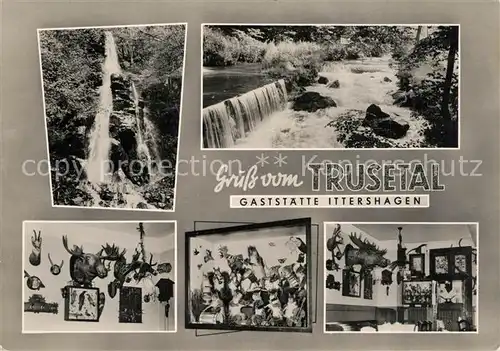 AK / Ansichtskarte Trusetal Restaurant Ittershagen Wasserfall Trusetal