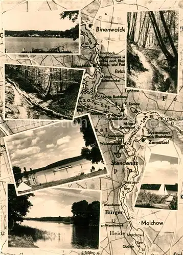 AK / Ansichtskarte Molchowsee mit Kalk  Tornow  Zerm?tzel  Teetzen See Kreis Neuruppin Molchowsee
