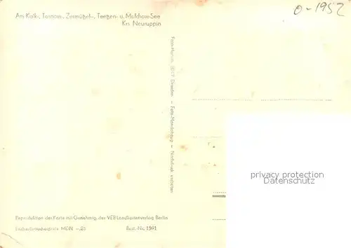 AK / Ansichtskarte Molchowsee mit Kalk  Tornow  Zerm?tzel  Teetzen See Kreis Neuruppin Molchowsee