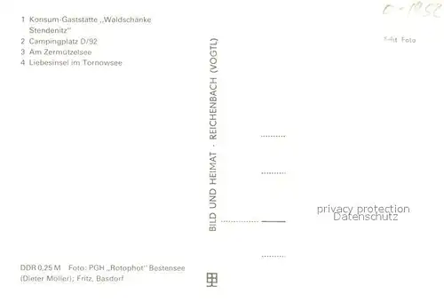 AK / Ansichtskarte Stendenitz Restaurant Waldsch?nke Camping Zerm?tzelsee Liebesinsel im Tornowsee Stendenitz