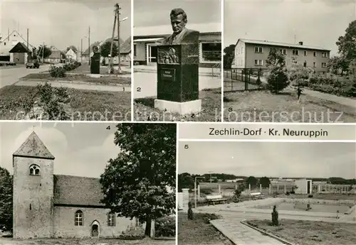 AK / Ansichtskarte Zechlin_Flecken Scholochow B?ste Kinderferienlager Wehrkirche Zechlin_Flecken