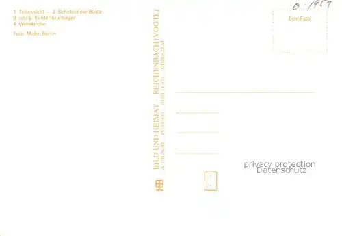 AK / Ansichtskarte Zechlin_Flecken Scholochow B?ste Kinderferienlager Wehrkirche Zechlin_Flecken