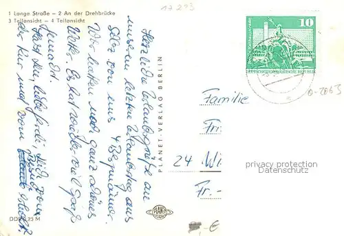 AK / Ansichtskarte Malchow Lange Strasse Drehbr?cke Malchow