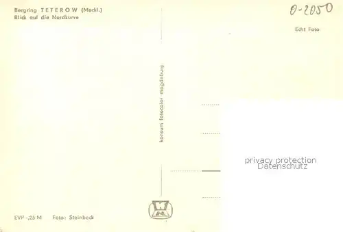 AK / Ansichtskarte Teterow_Mecklenburg_Vorpommern Bergring Autorennen Nordkurve Teterow_Mecklenburg