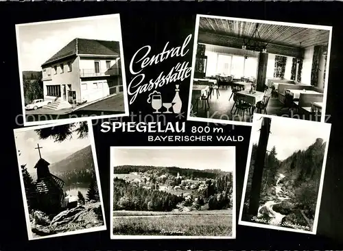 AK / Ansichtskarte Spiegelau Central Gastst?tte Rachelkapelle Steinklamm Spiegelau