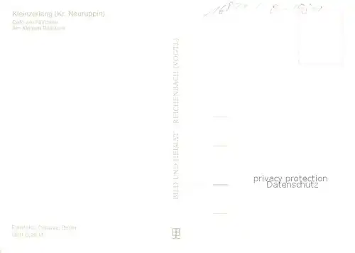 AK / Ansichtskarte Kleinzerlang Caf? am Pelitzsee Kleinzerlang