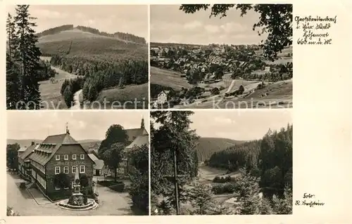 AK / Ansichtskarte Grossbreitenbach_Thueringen Landschaftspanorama Reicheltal Haube Boehlen Grossbreitenbach Marktplatz Ratskeller Grundstal Grossbreitenbach