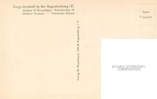 AK / Ansichtskarte Augustusburg Schloss Augustusburg Burgwirtschaft Augustusburg